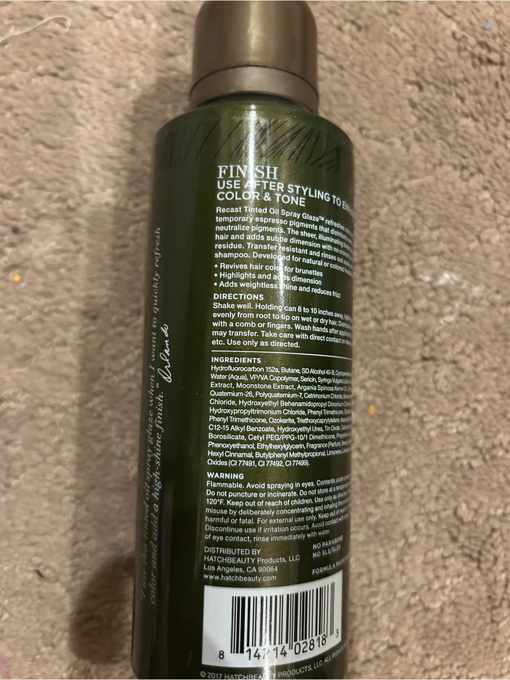 Brunette Tinted Oil Spray Glaze - Brown